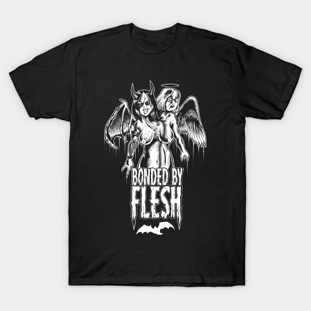 Good and Evil horror T-Shirt by wildsidecomix